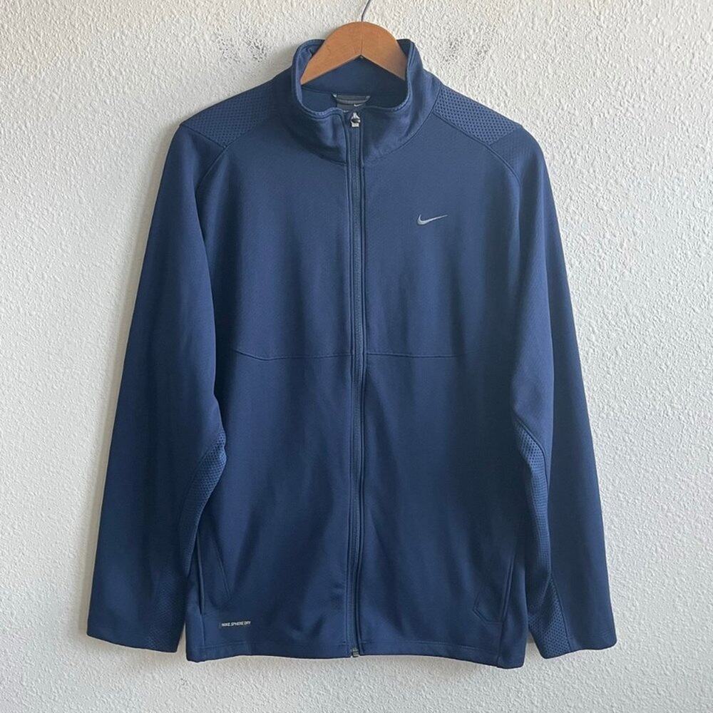 Nike Men's Sphere Dry Dark Blue Full Zip Jacket Sweatshirt Size M